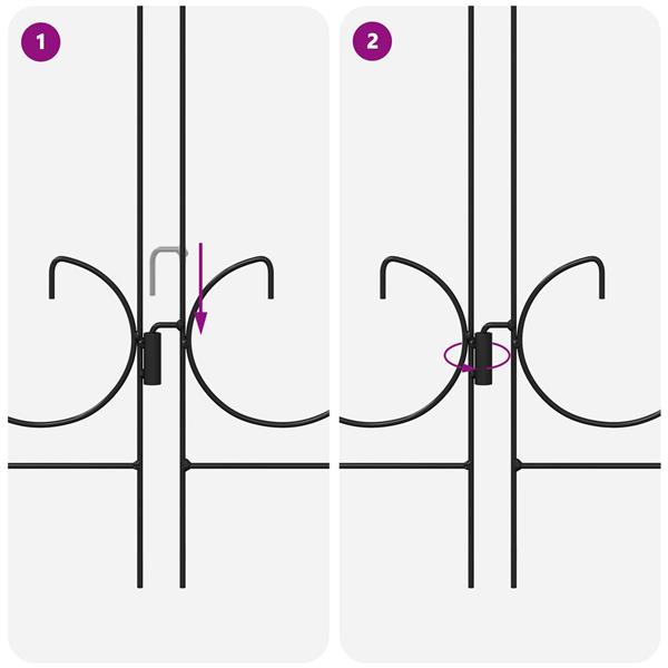 Grote foto vidaxl tuinhek latwerk zwart 305 5 x 55 5 x 0 3 cm tuin en terras tuindecoratie