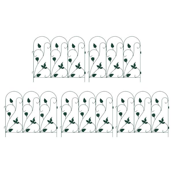 Grote foto vidaxl tuinhek latwerk groen 307 x 54 5 x 0 3 cm tuin en terras tuindecoratie