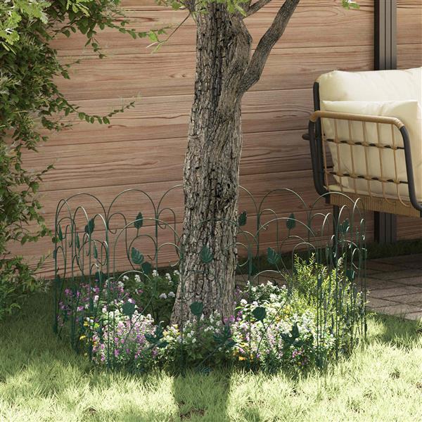 Grote foto vidaxl tuinhek latwerk groen 307 x 54 5 x 0 3 cm tuin en terras tuindecoratie