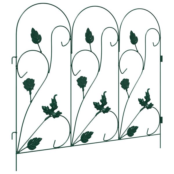 Grote foto vidaxl tuinhek latwerk groen 307 x 54 5 x 0 3 cm tuin en terras tuindecoratie