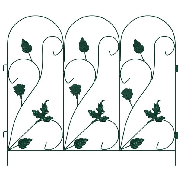 Grote foto vidaxl tuinhek latwerk groen 307 x 54 5 x 0 3 cm tuin en terras tuindecoratie