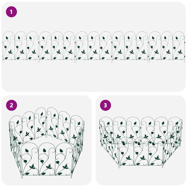 Grote foto vidaxl tuinhek latwerk groen 307 x 54 5 x 0 3 cm tuin en terras tuindecoratie