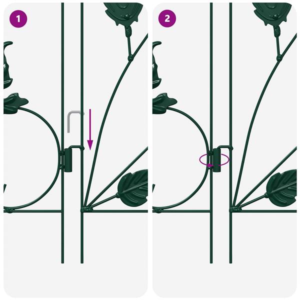 Grote foto vidaxl tuinhek latwerk groen 307 x 54 5 x 0 3 cm tuin en terras tuindecoratie