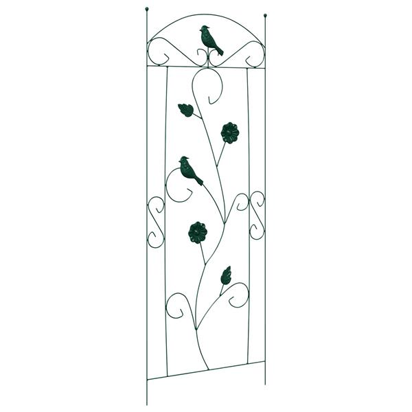 Grote foto vidaxl tuinhek 3 pcs groen 112 x 40 cm staal tuin en terras overige tuin en terras