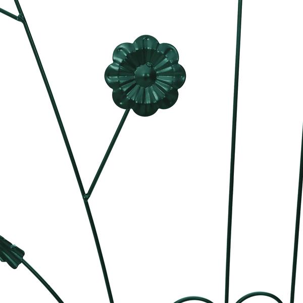 Grote foto vidaxl tuinhek 3 pcs groen 112 x 40 cm staal tuin en terras overige tuin en terras