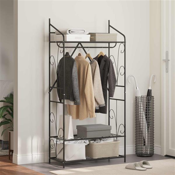 Grote foto vidaxl open kledingkast effen 78 x 36 x 158 cm huis en inrichting overige