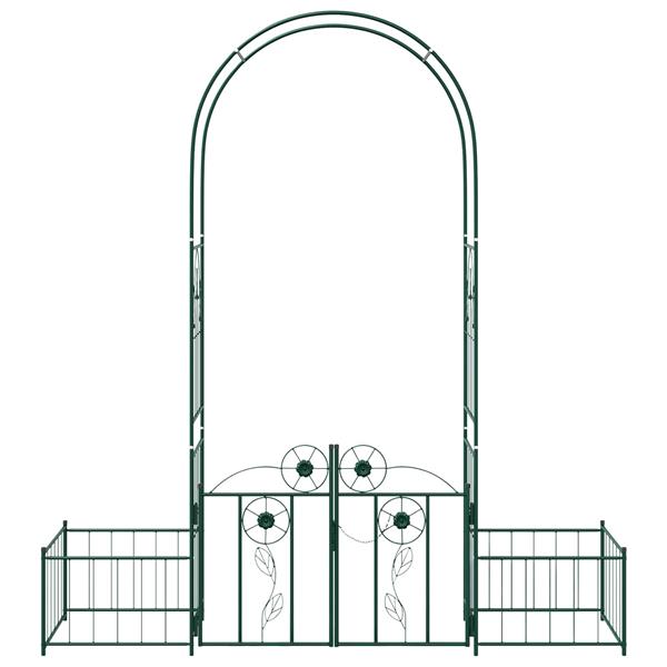 Grote foto vidaxl tuin boog met slot groen 203 x 50 x 218 cm tuin en terras overige tuin en terras
