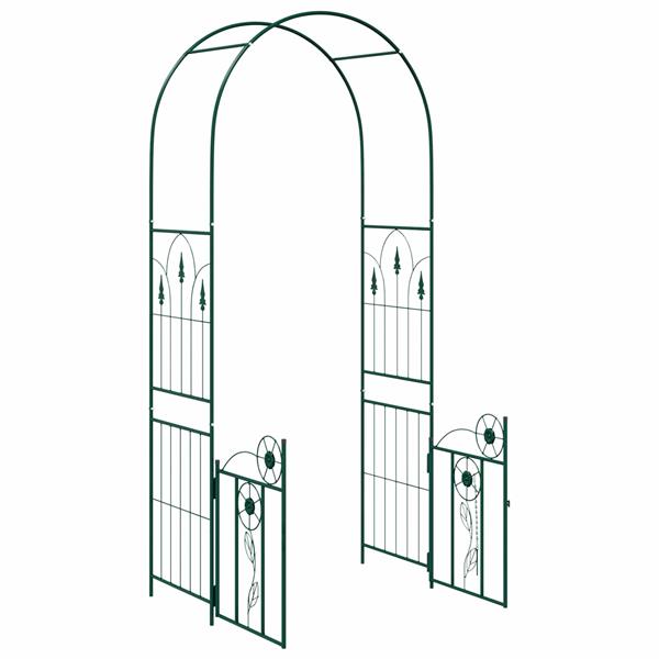 Grote foto vidaxl tuin boog met slot groen 102 x 50 x 218 cm tuin en terras overige tuin en terras
