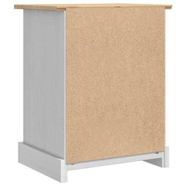 Grote foto vidaxl nachtkastje met lade wit 53 x 39 x 66 cm massief grenenhout huis en inrichting complete slaapkamers