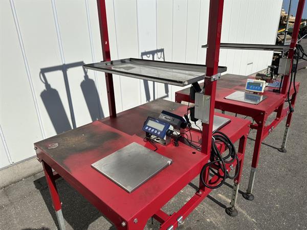 Grote foto taks dubbele werktafel met 2 weegschalen agrarisch tuinbouw