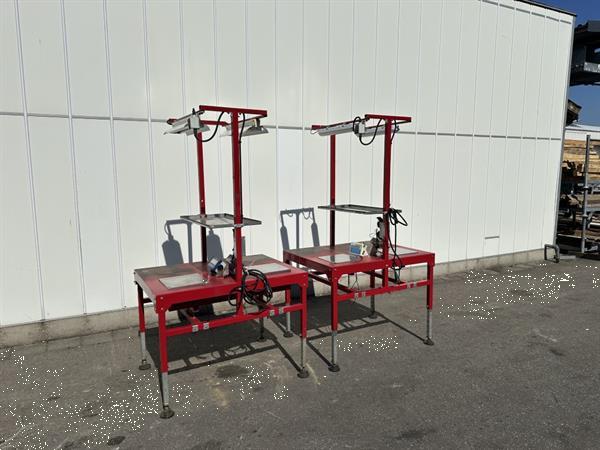 Grote foto taks dubbele werktafel met 2 weegschalen agrarisch tuinbouw