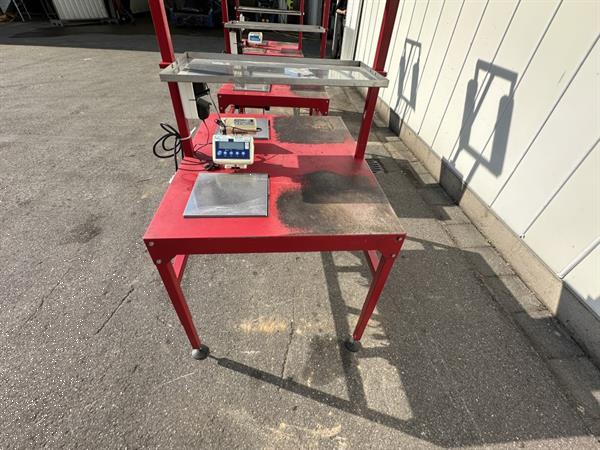 Grote foto taks dubbele werktafel met 2 weegschalen agrarisch tuinbouw