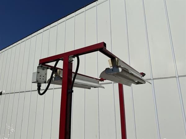 Grote foto taks dubbele werktafel met 2 weegschalen agrarisch tuinbouw