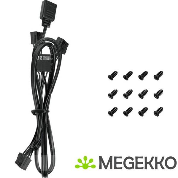 Grote foto deepcool fl12 3 in 1 computer behuizing ventilator 12 cm zwart 3 stuk s computers en software overige computers en software