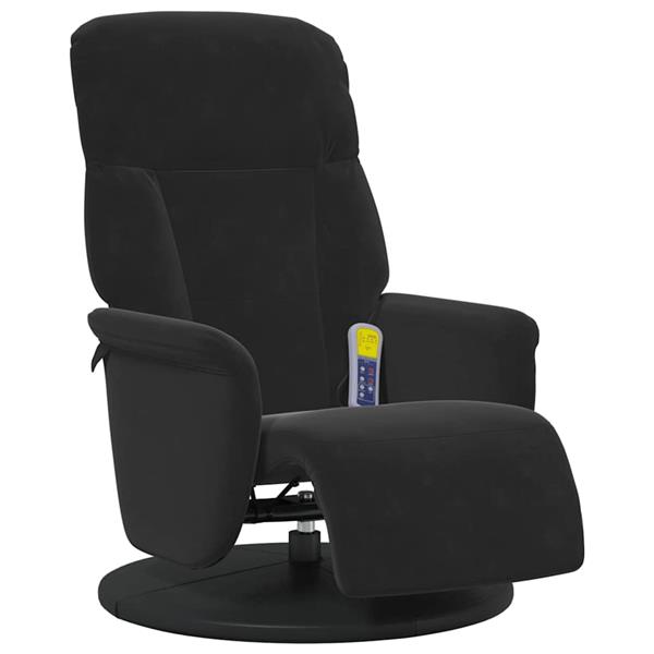 Grote foto vidaxl massage recliner stoel zwart 91 x 71 x 105.5 cm fluweel huis en inrichting stoelen
