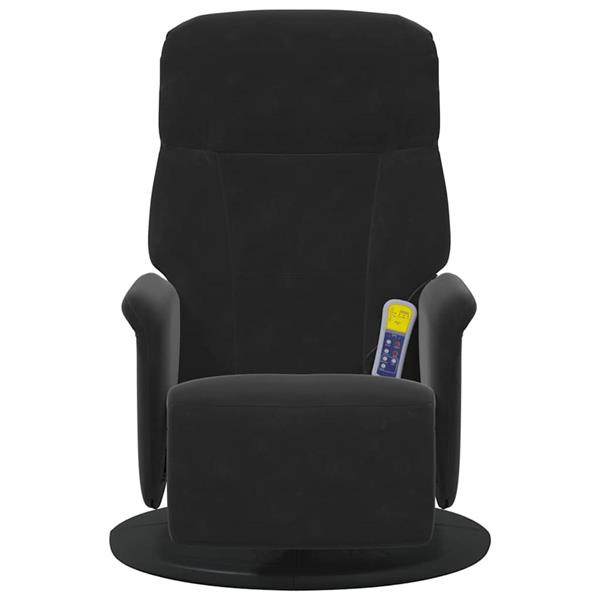 Grote foto vidaxl massage recliner stoel zwart 91 x 71 x 105.5 cm fluweel huis en inrichting stoelen