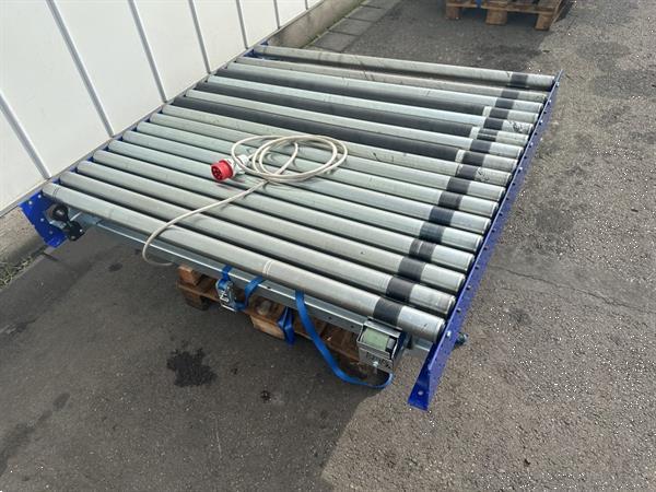 Grote foto budde aangedreven rollenbaan 145 x 145 cm agrarisch transportbanden