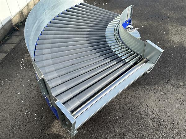 Grote foto budde aangedreven rollenbaanbocht 90 agrarisch transportbanden