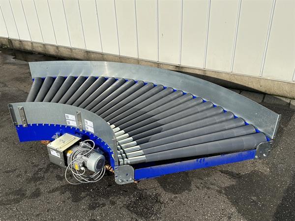 Grote foto budde aangedreven rollenbaanbocht 90 agrarisch transportbanden