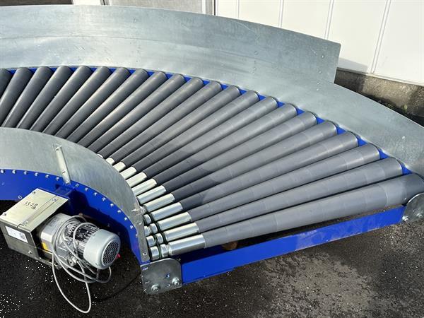 Grote foto budde aangedreven rollenbaanbocht 90 agrarisch transportbanden