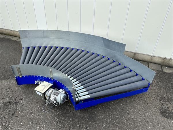 Grote foto budde aangedreven rollenbaanbocht 90 agrarisch transportbanden