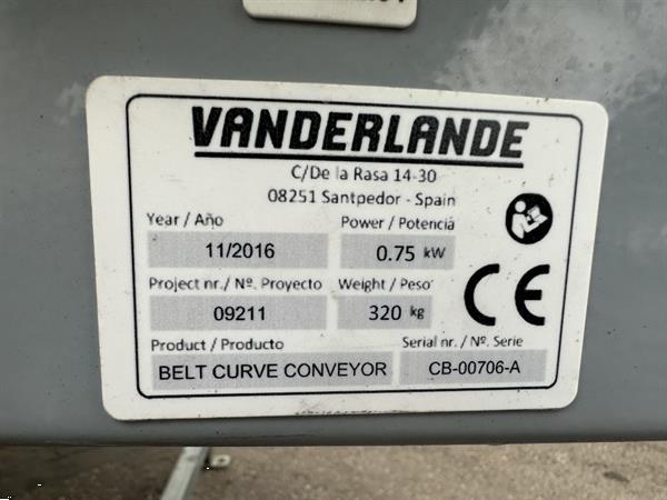Grote foto vanderlande bochtband 90 100 cm agrarisch transportbanden