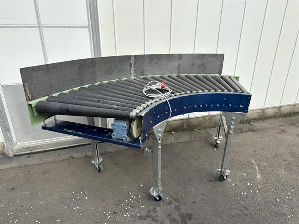 Grote foto aangedreven rollenbaanbocht 90 agrarisch transportbanden