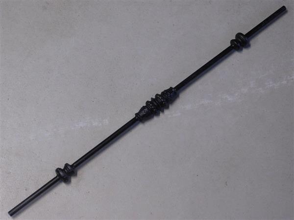 Grote foto trapstaaf trapspijl gietijzer zwart gelakt tuin en terras hekken en schuttingen