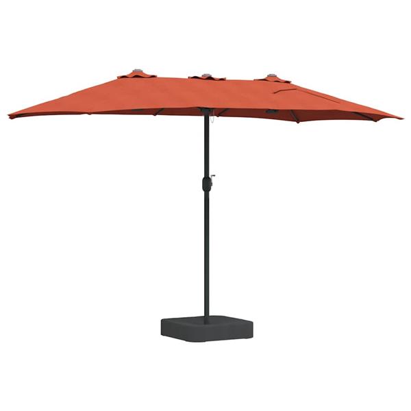 Grote foto vidaxl tuinparasol terracotta 385 x 209 x 244 cm polyester en staal tuin en terras overige tuin en terras