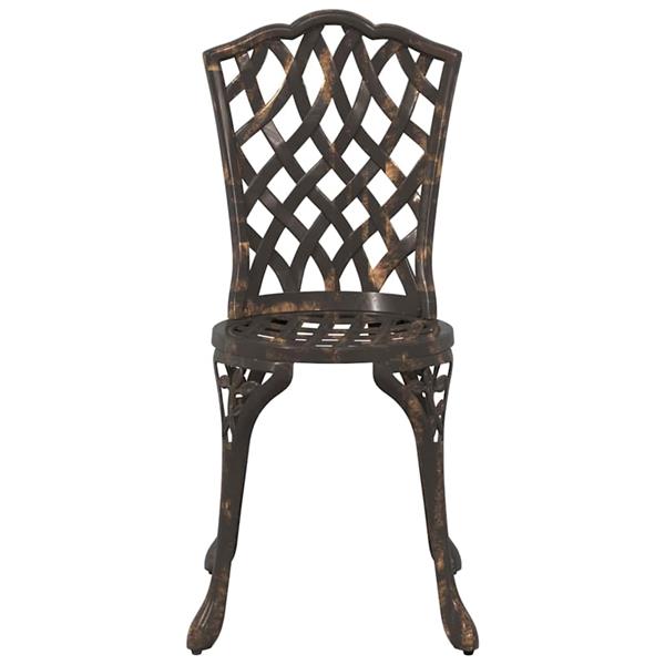 Grote foto vidaxl tuin bistro set 3 pcs brons aluminium tuin en terras tuinmeubelen