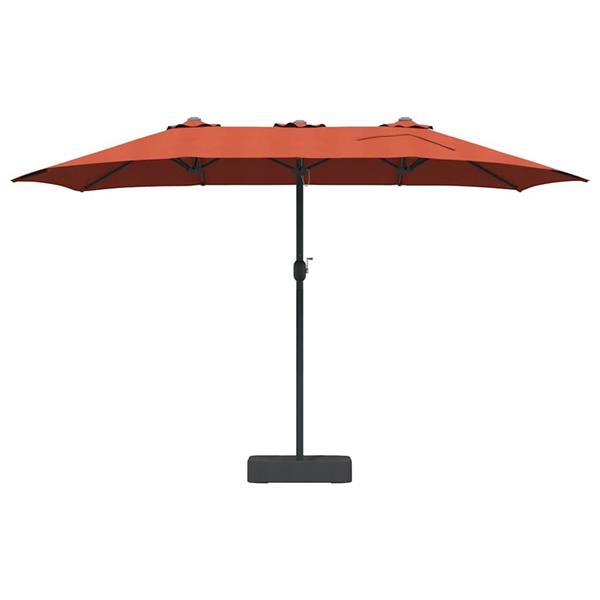 Grote foto vidaxl tuinparasol terracotta 385 x 209 x 244 cm polyester en staal tuin en terras overige tuin en terras