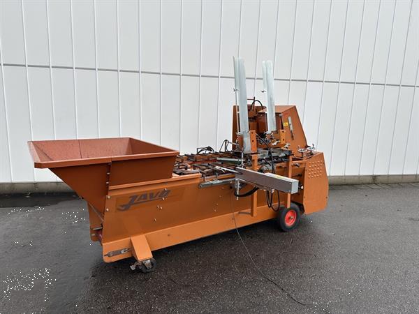 Grote foto javo standaard potmachine met dubbele pneumatische potdispenser en uitwerper agrarisch tuinbouw