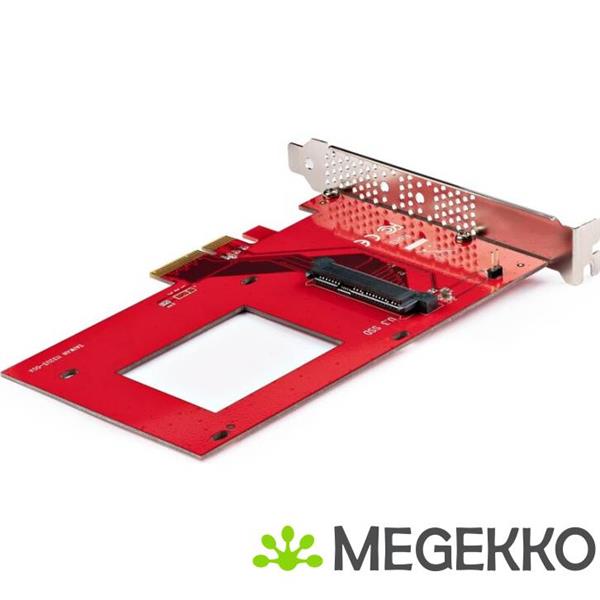 Grote foto startech.com u.3 naar pcie adapter kaart pcie 4.0 x4 adapter voor 2.5 u.3 nvme ssds sff ta 1001 p computers en software overige computers en software