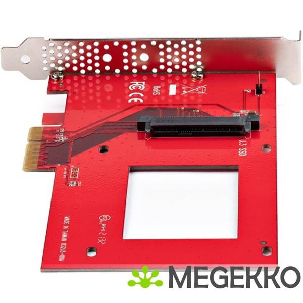 Grote foto startech.com u.3 naar pcie adapter kaart pcie 4.0 x4 adapter voor 2.5 u.3 nvme ssds sff ta 1001 p computers en software overige computers en software