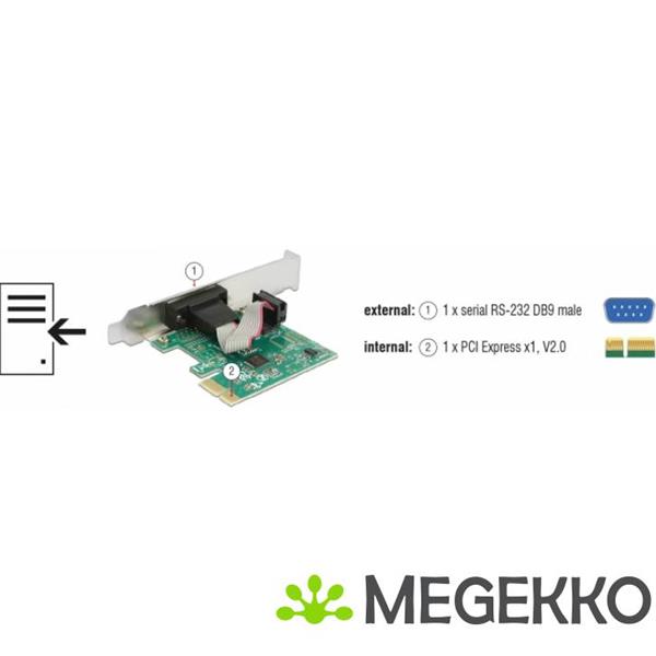 Grote foto delock 89948 pci express x1 kaart naar 1 x serile rs 232 computers en software overige computers en software