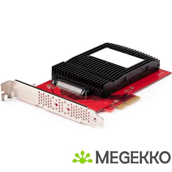Grote foto startech.com u.3 naar pcie adapter kaart pcie 4.0 x4 adapter voor 2.5 u.3 nvme ssds sff ta 1001 p computers en software harde schijven