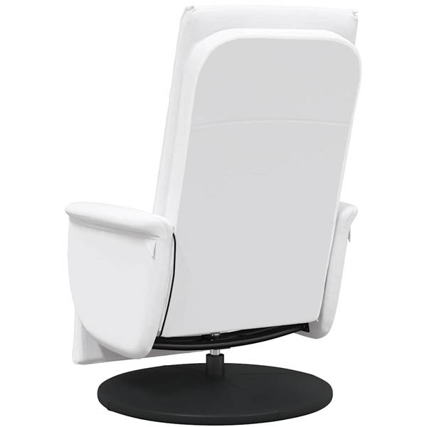 Grote foto vidaxl massage recliner stoel wit 71 x 90 x 105 cm nep leer huis en inrichting stoelen