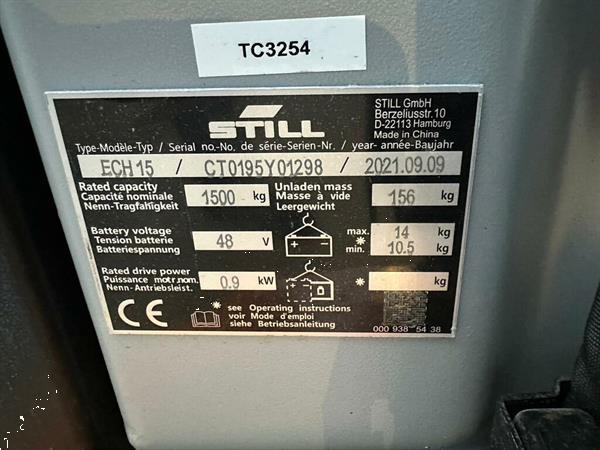 Grote foto vs 22539 elektrische compacte palletwagen still ech15 doe het zelf en verbouw hefwerktuigen