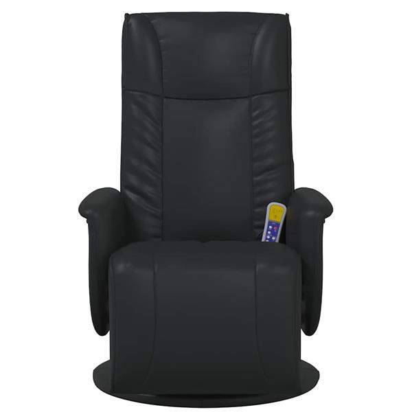 Grote foto vidaxl massage recliner stoel zwart 71 x 90 x 105 cm nep leer huis en inrichting stoelen