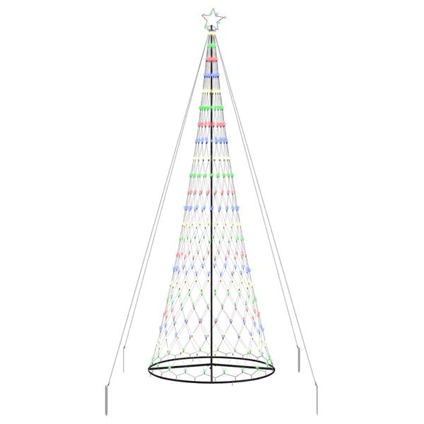 Grote foto vidaxl led kerstboom multikleur 138.5 x 138.5 x 399 cm metaal diversen overige diversen