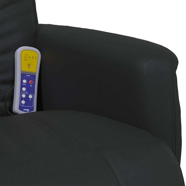 Grote foto vidaxl massage recliner stoel zwart 71 x 90 x 105 cm nep leer huis en inrichting stoelen