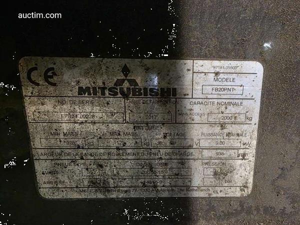 Grote foto mitsubishi edia 20 fb20pnt elektrische heftruck.. agrarisch heftrucks