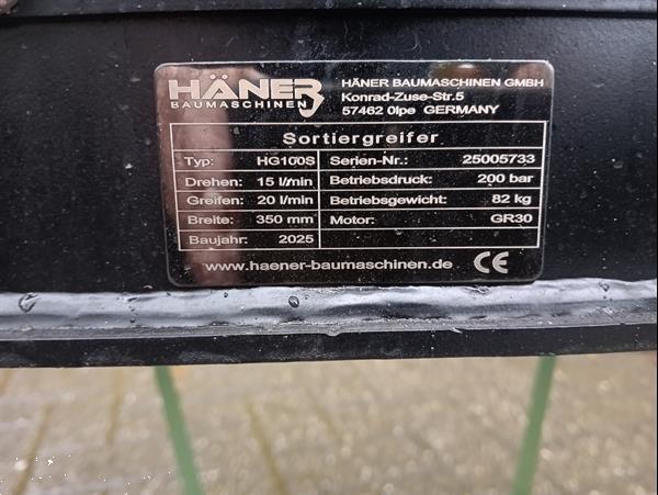 Grote foto h ner sorteergrijper cw05 opname minigraver doe het zelf en verbouw aanbouwdelen