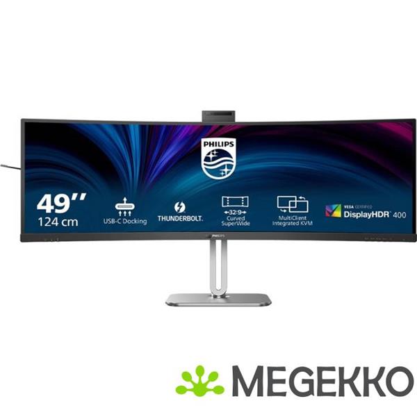 Grote foto philips b line 49b2u6903ch 00 49 ultrawide quad hd usb c 100w curved va monitor computers en software overige computers en software