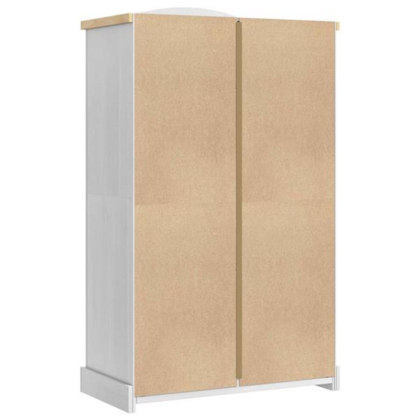 Grote foto vidaxl kledingkast met lade wit 101 x 52 x 170 cm massief grenenhout huis en inrichting overige
