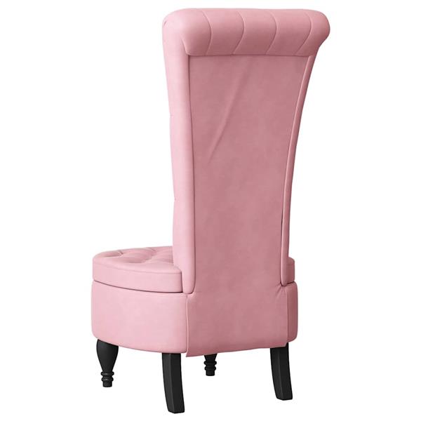 Grote foto vidaxl hoogrugstoel roze 56 5 x 70 x 110 cm fluweel huis en inrichting stoelen