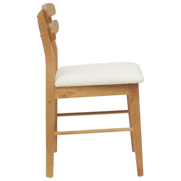 Grote foto vidaxl eetkamerstoel 2 pcs natuurlijk en licht massief rubberhout huis en inrichting stoelen