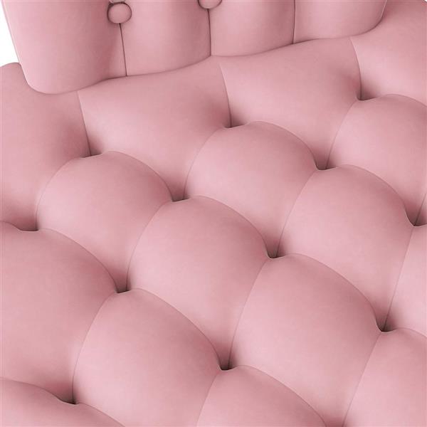 Grote foto vidaxl hoogrugstoel roze 56 5 x 70 x 110 cm fluweel huis en inrichting stoelen