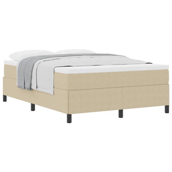 Grote foto vidaxl boxspringbed grijs groen 140 x 200 cm fluweel antiek en kunst stoelen en banken