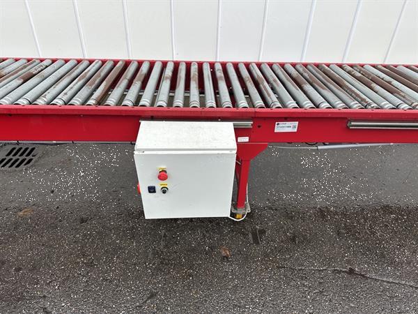 Grote foto taks rollenbaan aangedreven 1070 cm x 70 cm met bocht 90 agrarisch transportbanden